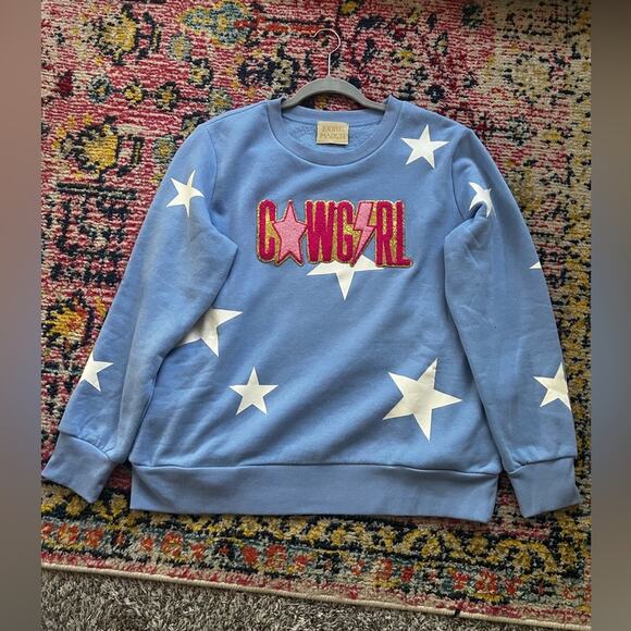 Judith March Cowgirl Crewneck Sweatshirt With Pockets Women’s Size L - Picture 3 of 10